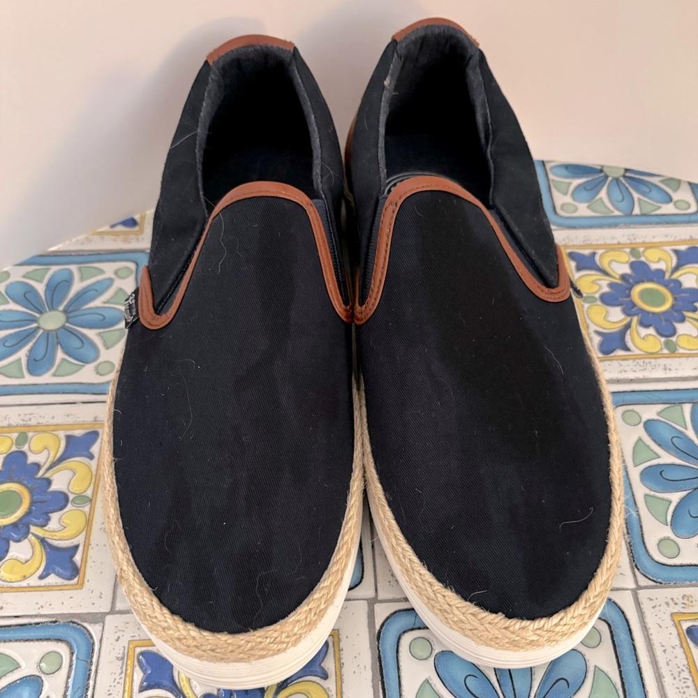 Original Penguin Black and Brown Loafers Slip-Ons